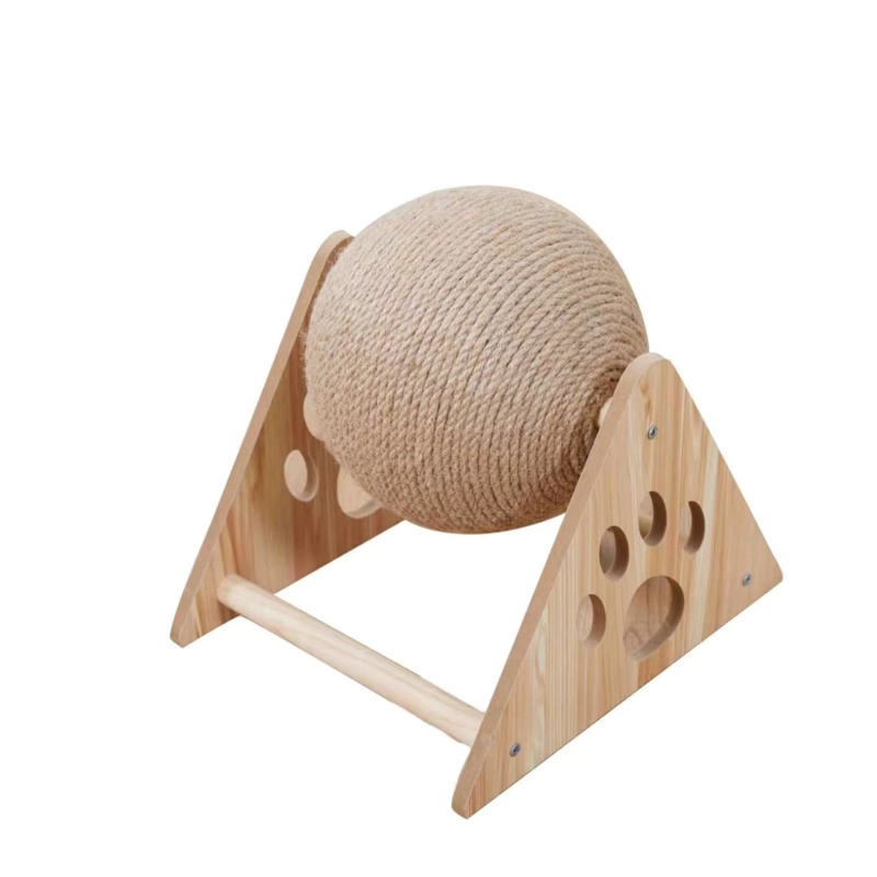 JUGUETE RASCADOR PARA GATOS CON BOLA DE SISAL - 4