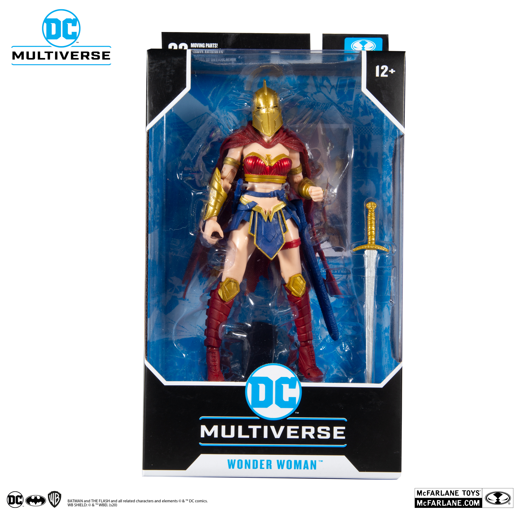 FIGURA MCFARLANE WONDER WOMAN MUJER MARAVILLA LAST KNIGHT ON EARTH DC MULTIVERSE 18 CM - 4