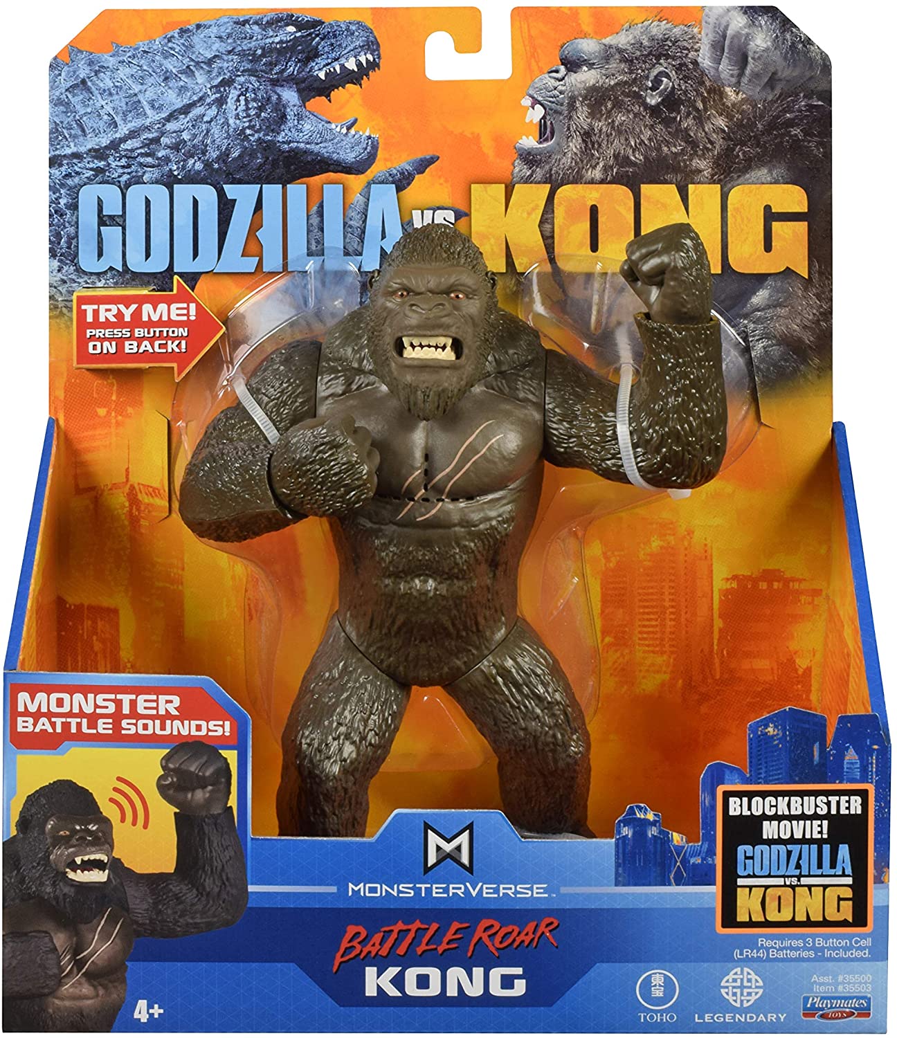 FIGURA PLAYMATES KONG RUGIDO DE BATALLA CON SONIDO 18 CM - 2