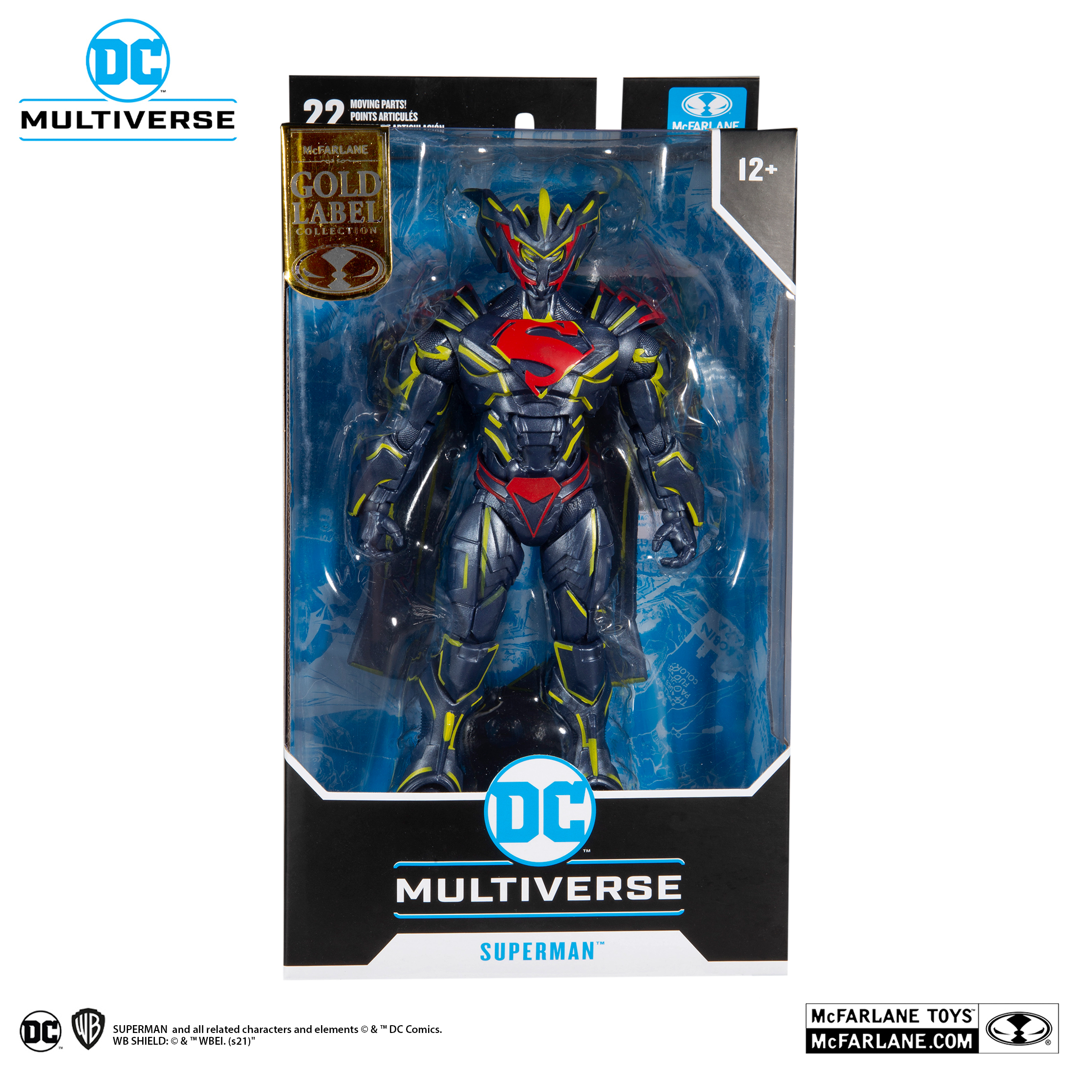 FIGURA MCFARLANE SUPERMAN ENERGIZED UNCHAINED ARMOR DC MULTIVERSE 18 CM - 4