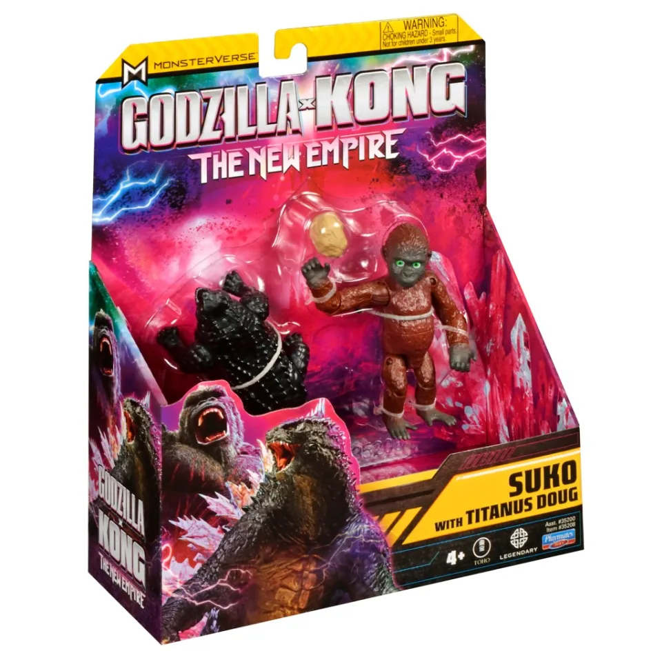 FIGURA PLAYMATES GODZILLA VS KONG ARTICULADO MONSTERVERSE EL NUEVO IMPERIO SUKO Y TITANUS DOUG 12 CM - 4