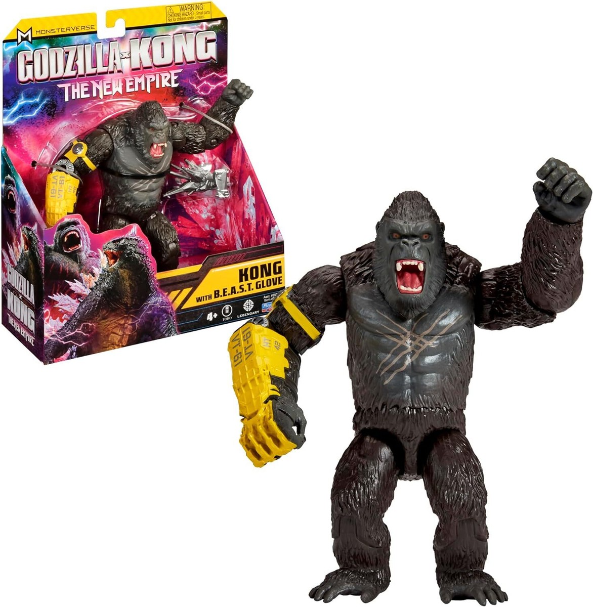 FIGURA PLAYMATES KONG VS GODZILLA ARTICULADO MONSTERVERSE B.E.A.S.T. GLOVE EL NUEVO IMPERIO 15 CM - 1