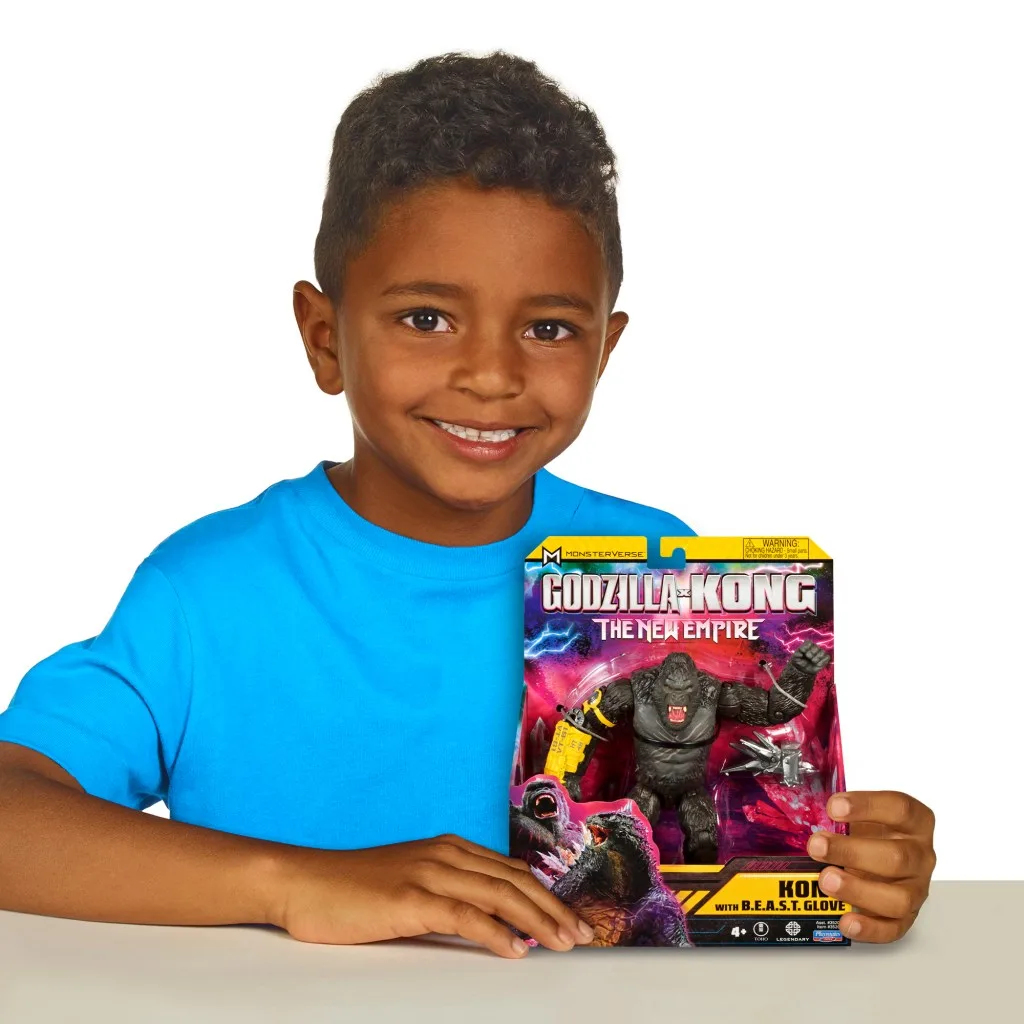 FIGURA PLAYMATES KONG VS GODZILLA ARTICULADO MONSTERVERSE B.E.A.S.T. GLOVE EL NUEVO IMPERIO 15 CM - 2