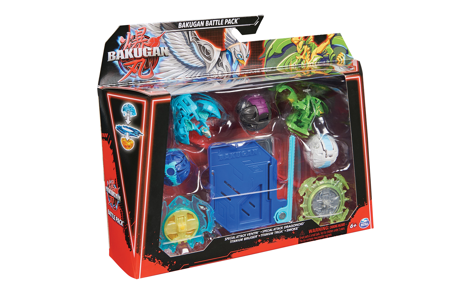 SET FIGURA BAKUGAN 5-PACK BATALLA ULTRA VENTRI Y DRAGONOID, BRUISER, TROX, SMOK SPECIAL ATTACK 8-5CM - 1