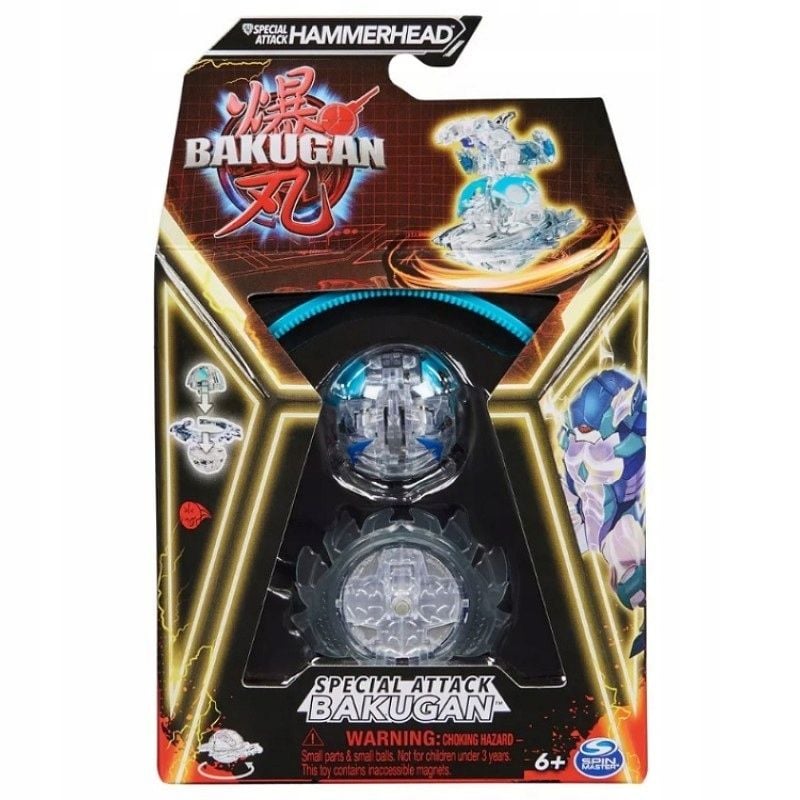FIGURA BAKUGAN MULTICOLOR DIAMOND HAMMERHEAD SPECIAL ATTACK CORE 3 CM - 1