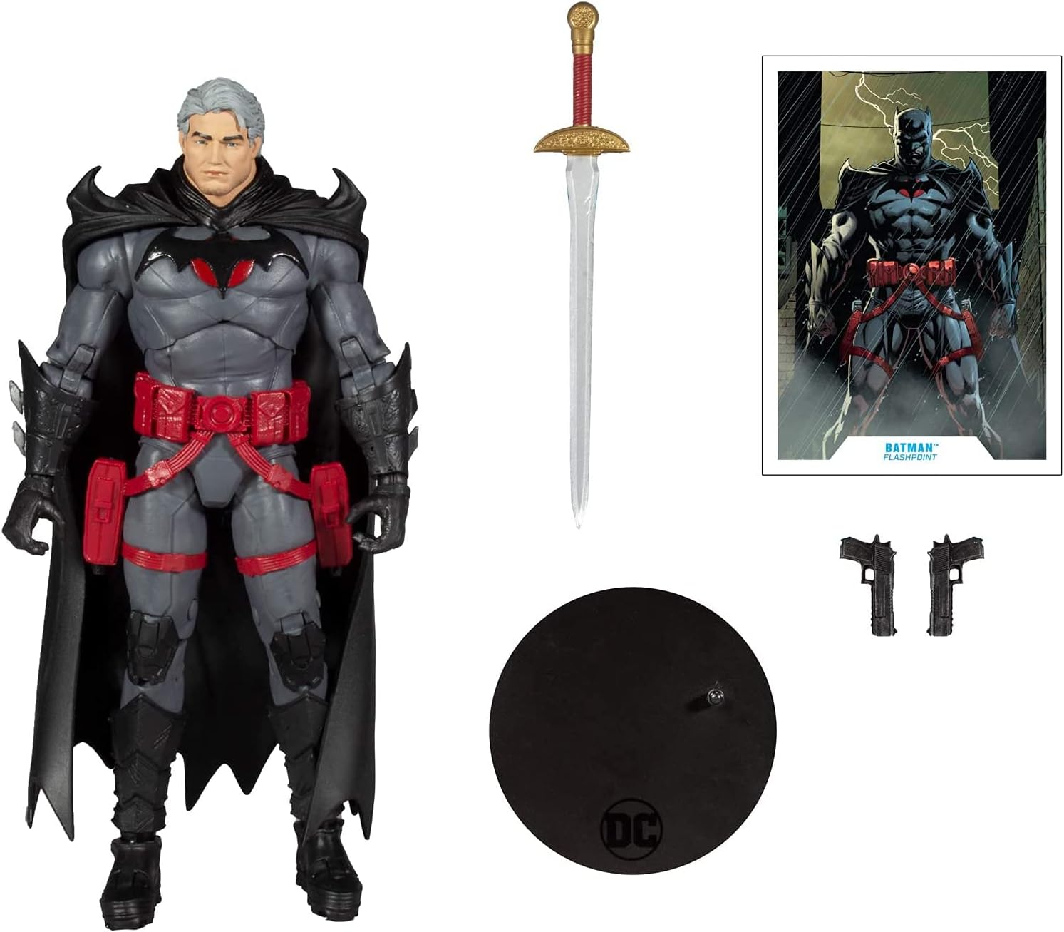 FIGURA ARTICULADA MCFARLANE FLASHPOINT BATMAN THOMAS WAYNE UNMASKED DC MULTIVERSE 18 CM - 3