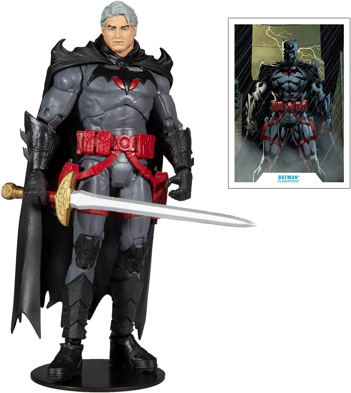 FIGURA ARTICULADA MCFARLANE FLASHPOINT BATMAN THOMAS WAYNE UNMASKED DC MULTIVERSE 18 CM - 6