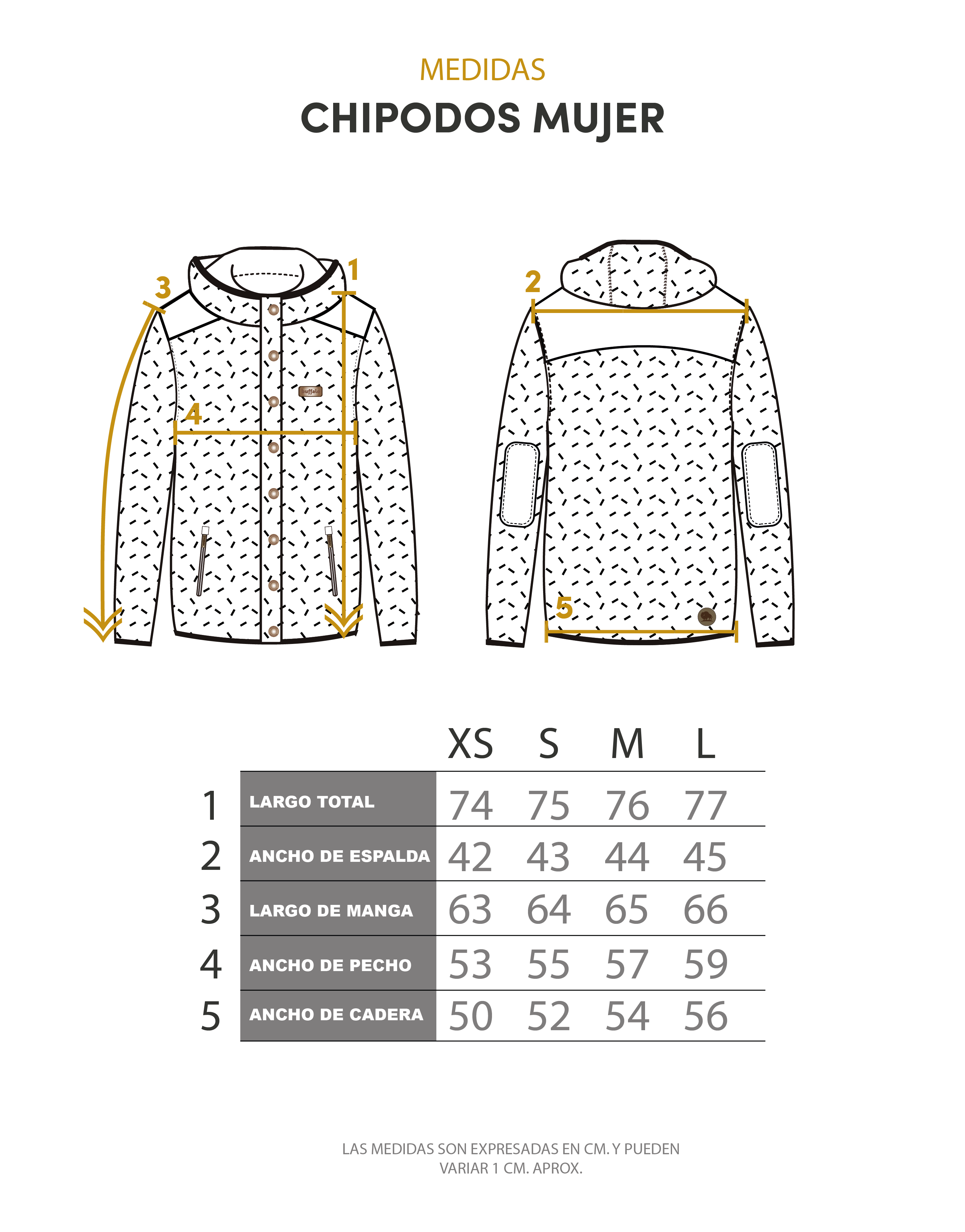 CHAQUETA CHIPODOS PATTERN CRUDO - CAFE JASPEADO MUJER - 4