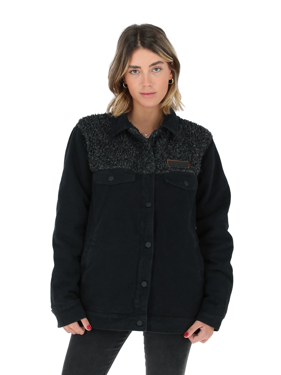 CHAQUETA CHAETO NEGRO MUJER - 1