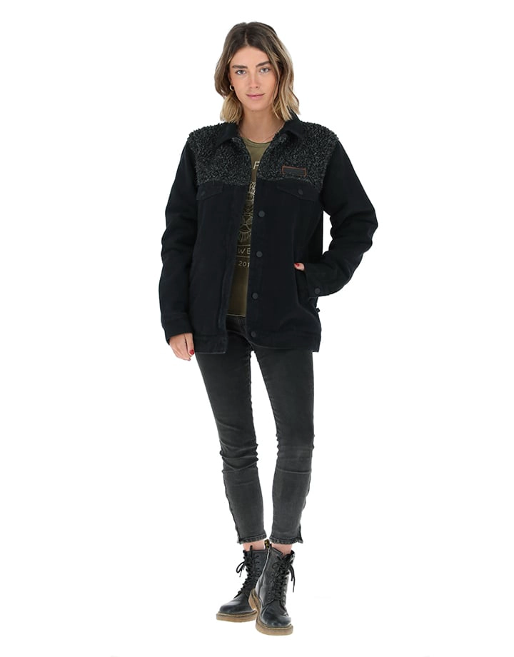 CHAQUETA CHAETO NEGRO MUJER - 2