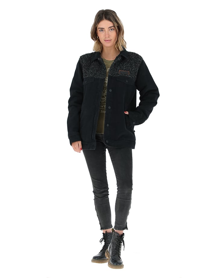 CHAQUETA CHAETO NEGRO MUJER - 2