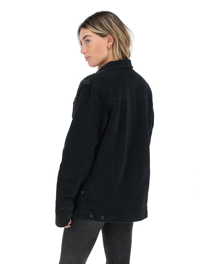 CHAQUETA CHAETO NEGRO MUJER - 3