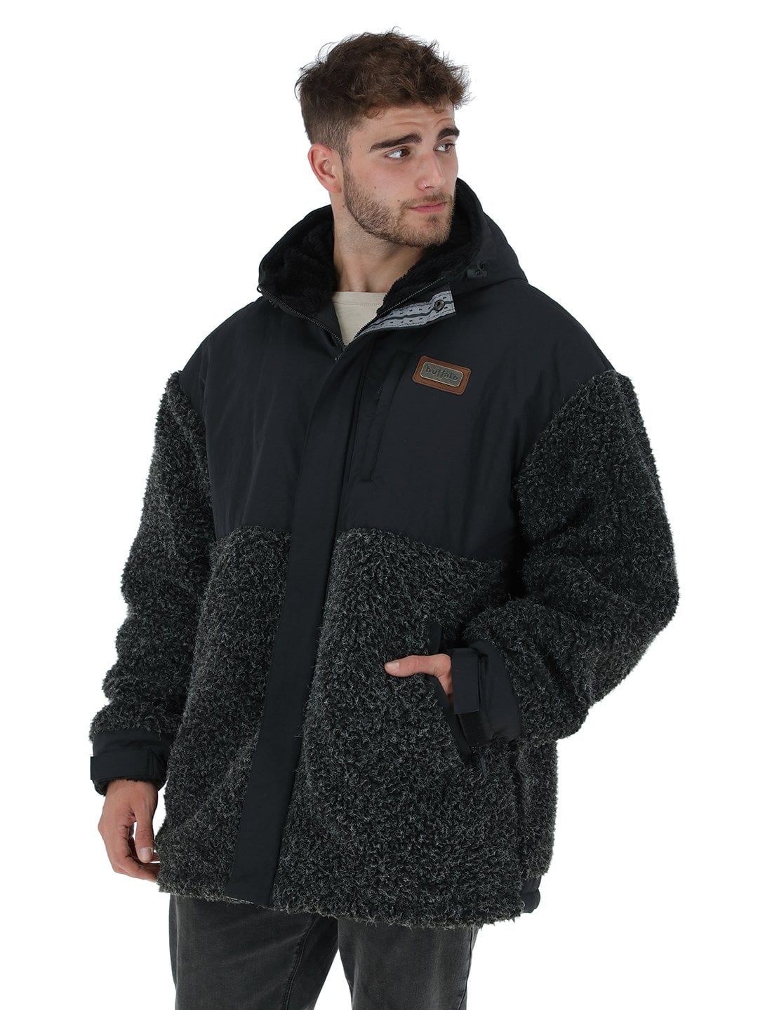 CHAQUETA PAPUA NEGRO JASPEADO HOMBRE - 1