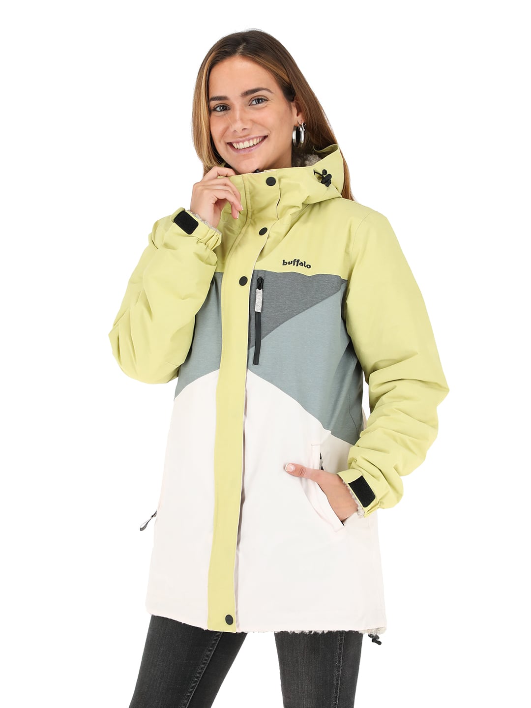 CHAQUETA CAMALEON I2 AMARILLO - LANA JASPEADO MUJER - 1