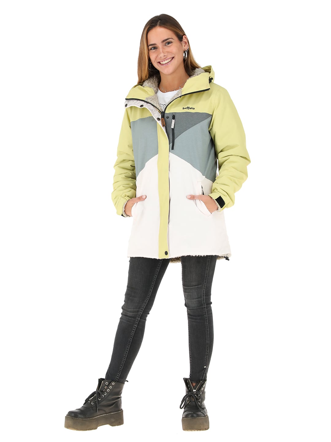 CHAQUETA CAMALEON I2 AMARILLO - LANA JASPEADO MUJER - 2