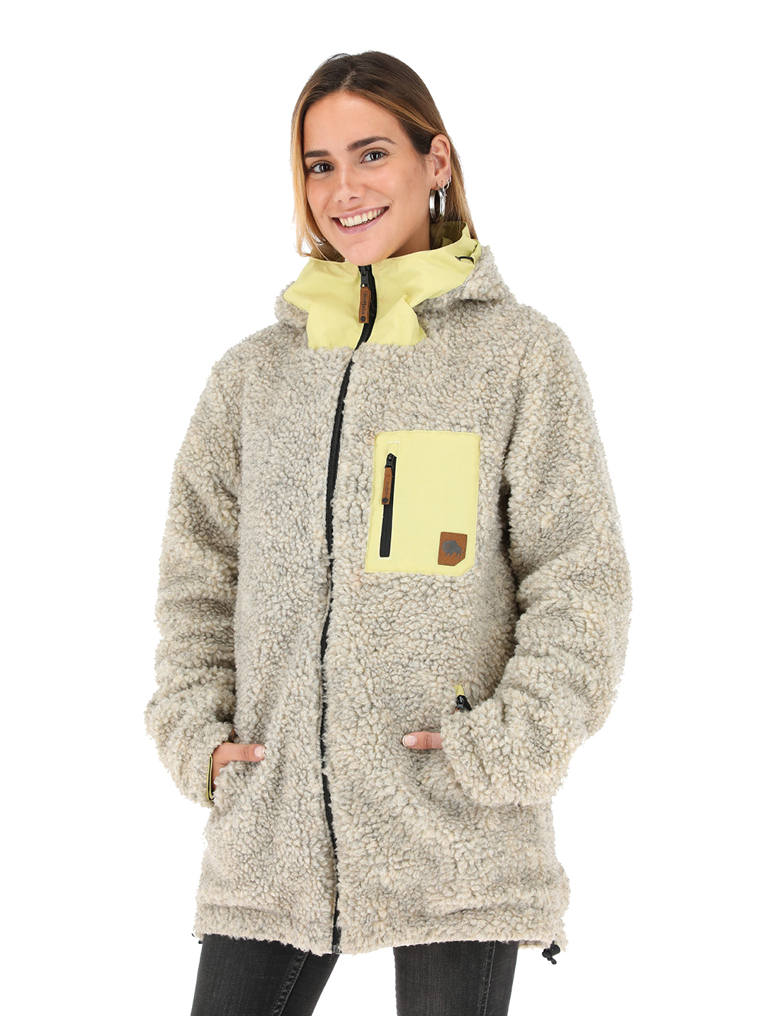CHAQUETA CAMALEON I2 AMARILLO - LANA JASPEADO MUJER - 5