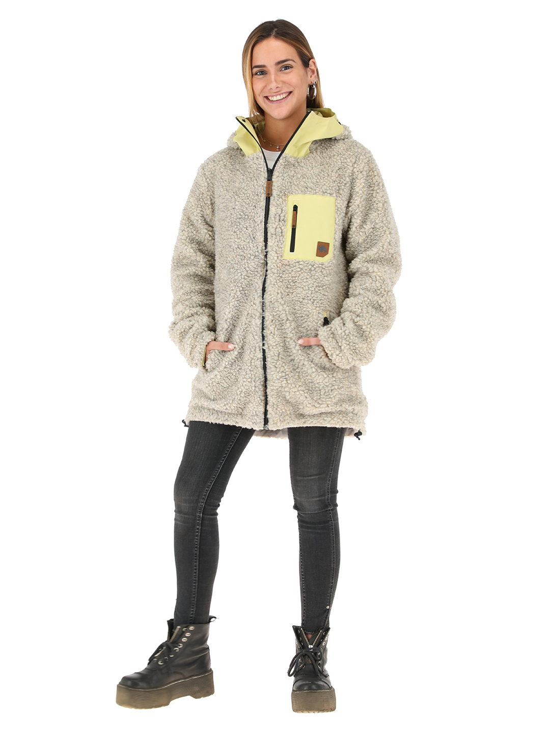 CHAQUETA CAMALEON I2 AMARILLO - LANA JASPEADO MUJER - 6
