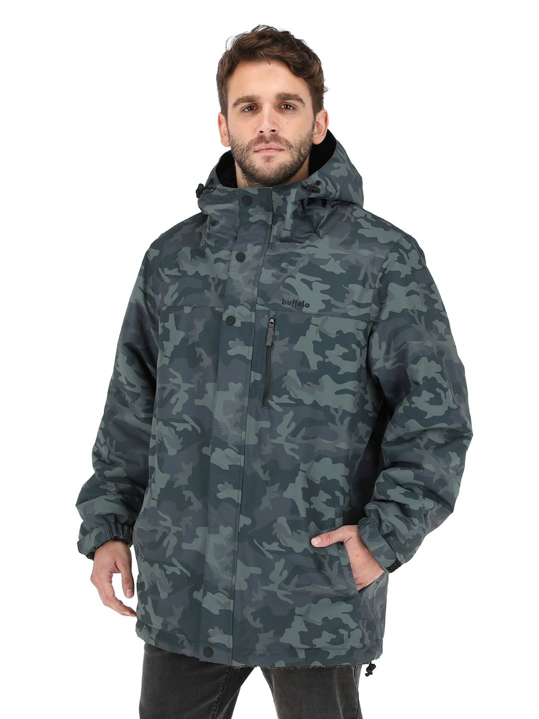 CHAQUETA CAMALEON I2 MILITAR - NEGRO JASPEADO HOMBRE - 1