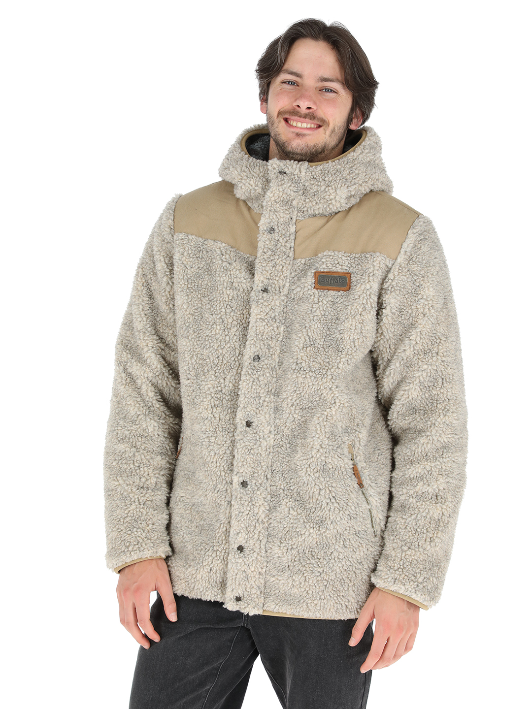 CHAQUETA CHIPODOS LANA JASPEADO - DISEÑO GRIS HOMBRE - 1