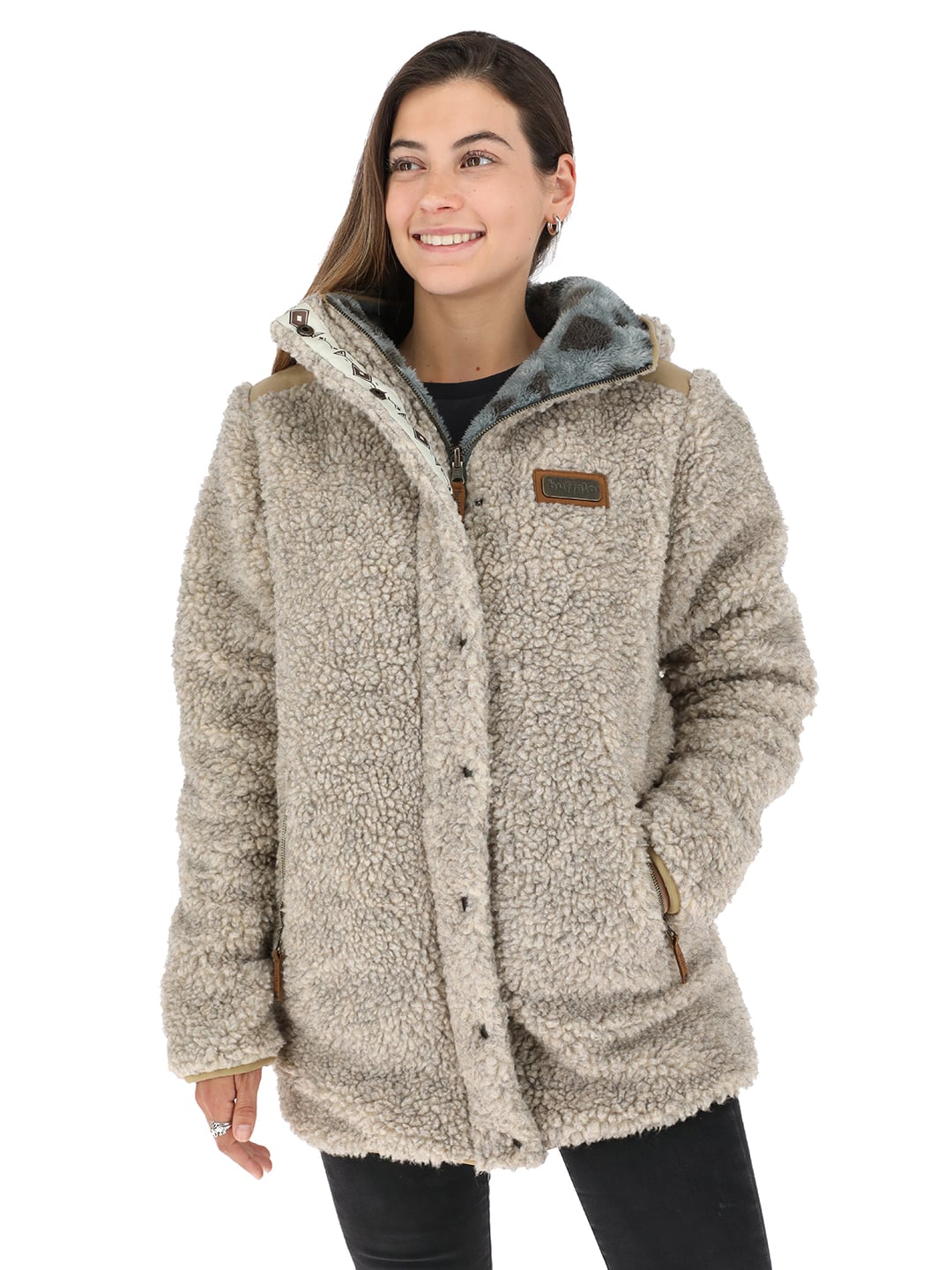 CHAQUETA CHIPODOS LANA JASPEADO - DISEÑO GRIS MUJER - 1