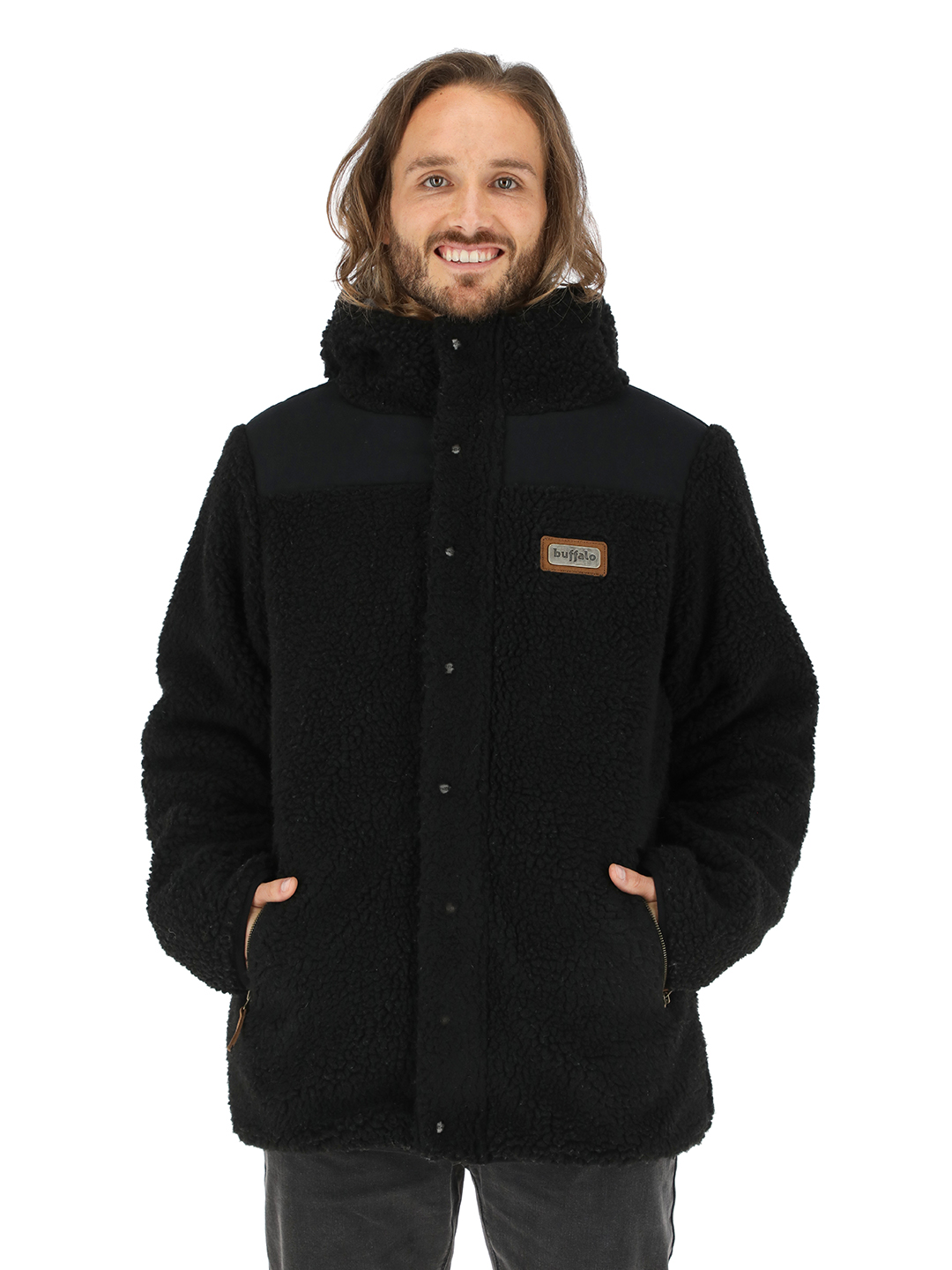 CHAQUETA CHIPODOS NEGRO - DISEÑO AZUL HOMBRE - 1