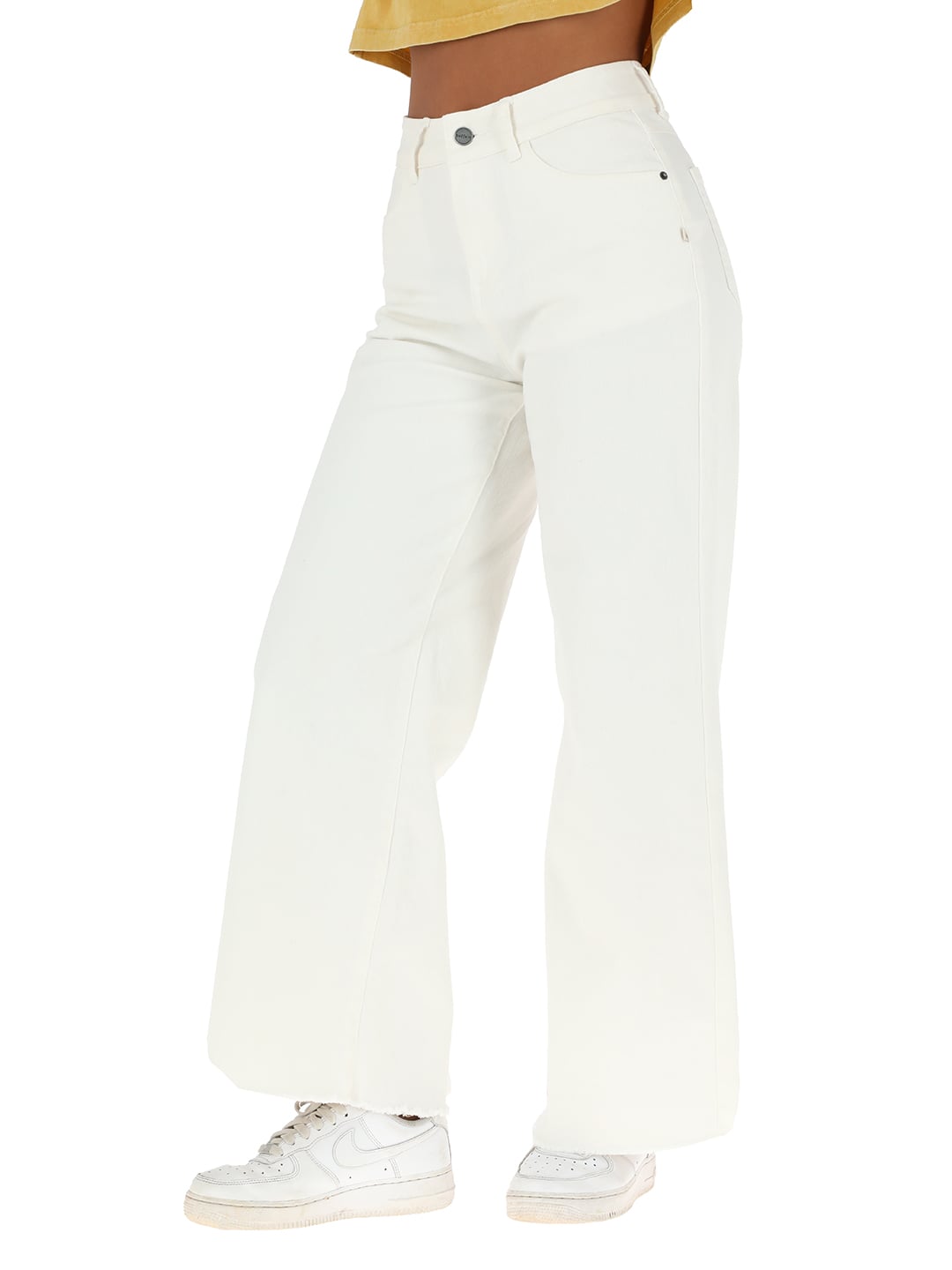PANTALON JEANS MUJER BUFFALO BLANCO TALLU - 1