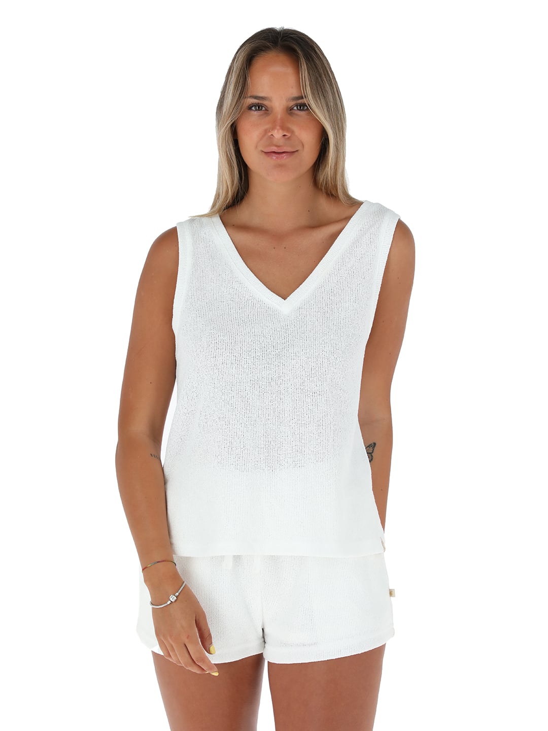 POLERA TEJIDA KEULE CRUDO MUJER - 1