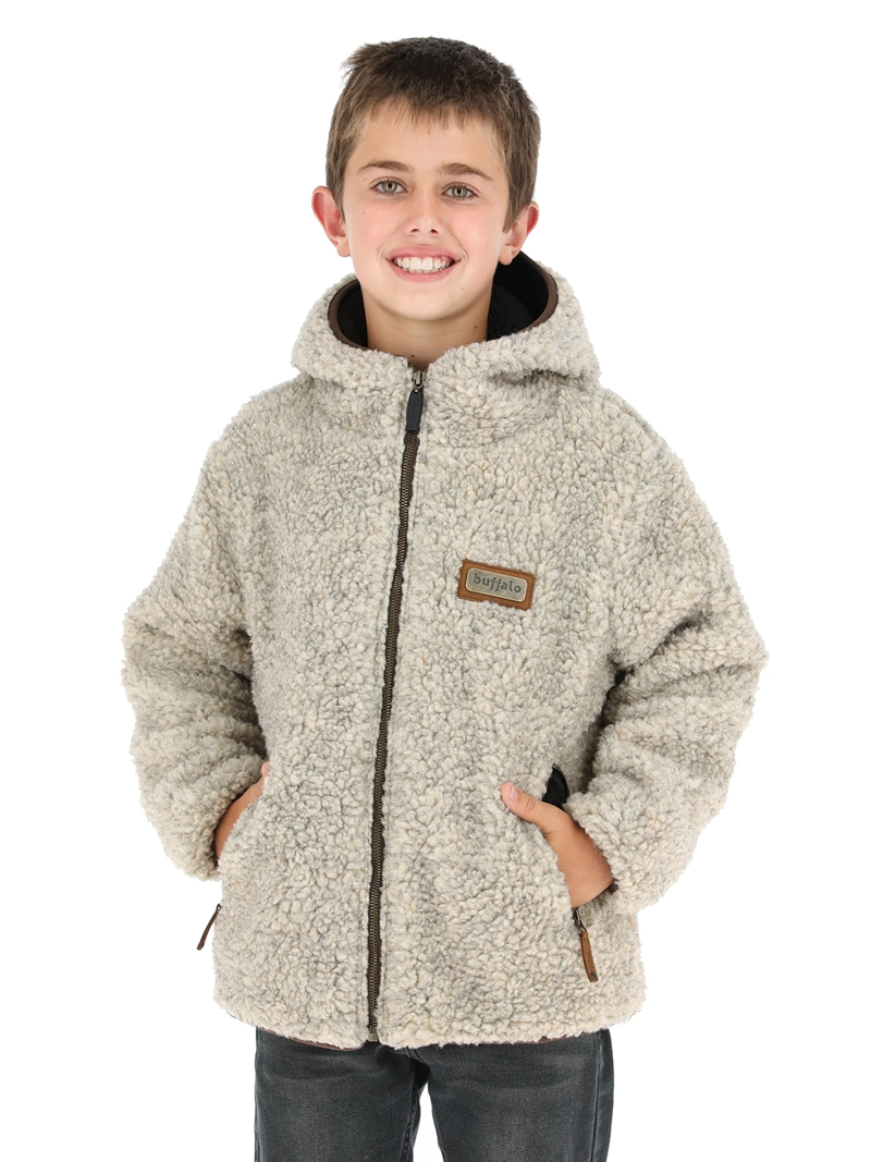 CHAQUETA BUFFALO CHIPORRO I2 LANA JASPEADO NIÑOS - 3