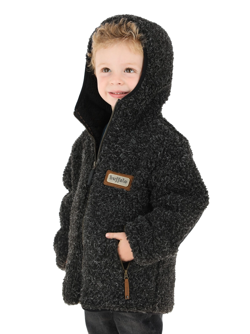 CHAQUETA BUFFALO CHIPORRO I2 NEGRO JASPEADO NIÑOS - 2