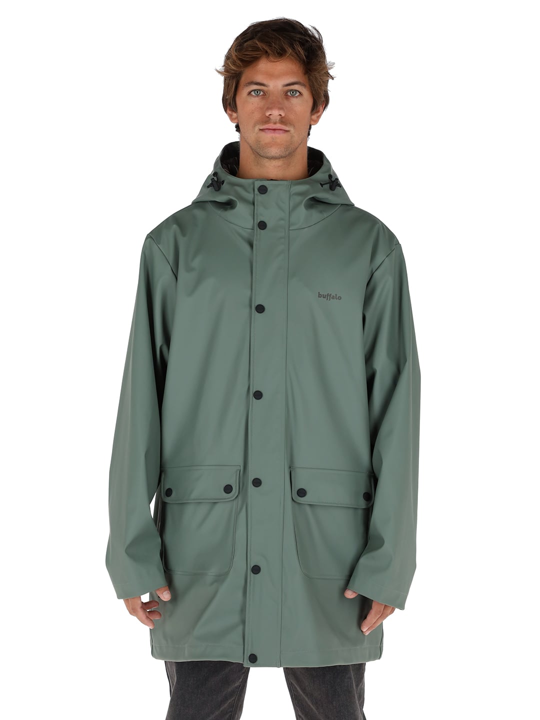 CHAQUETA IMPERMEABLE RAINCOAT VERDE HOMBRE - 1