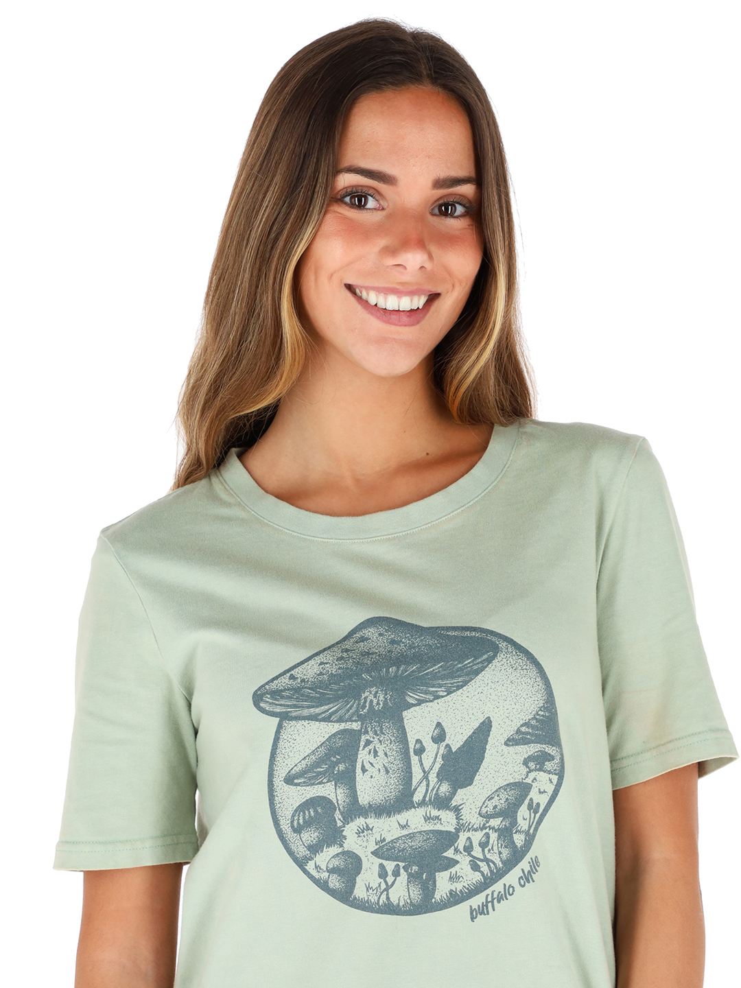 POLERA MANGA CORTA GIBBA VERDE MUJER - 3