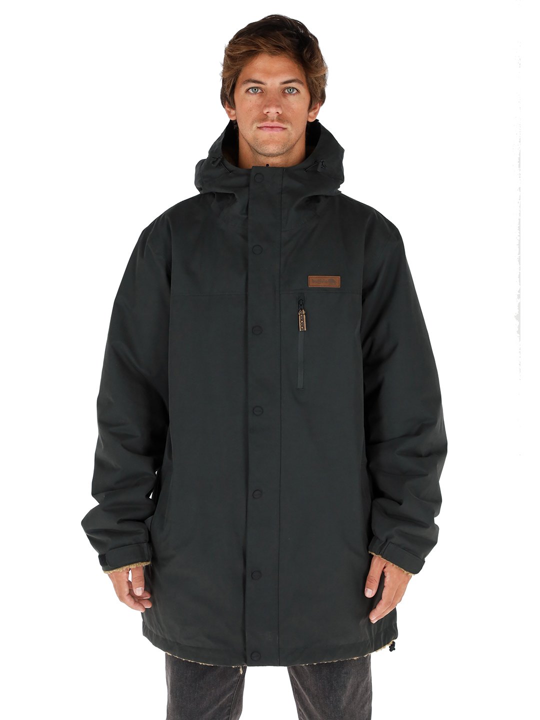 CHAQUETA CAMALEON I2 NEGRO - MOSTAZA JASPEADO HOMBRE - 1