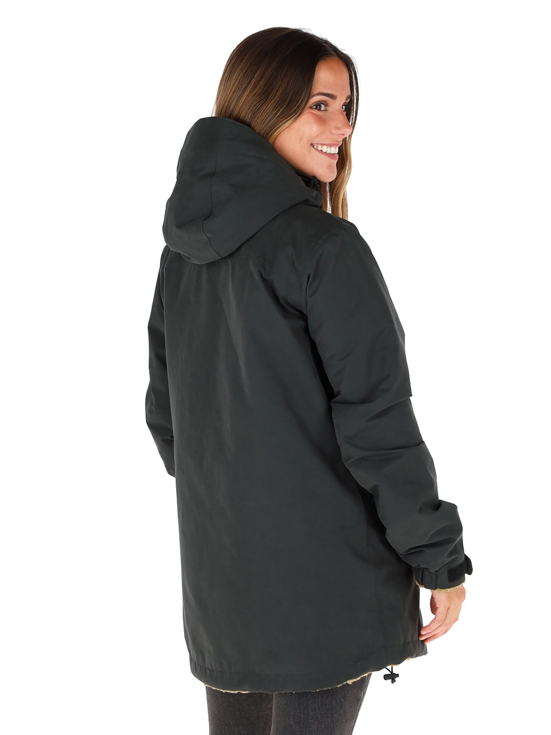 CHAQUETA CAMALEON I2 NEGRO - MOSTAZA JASPEADO MUJER - 2
