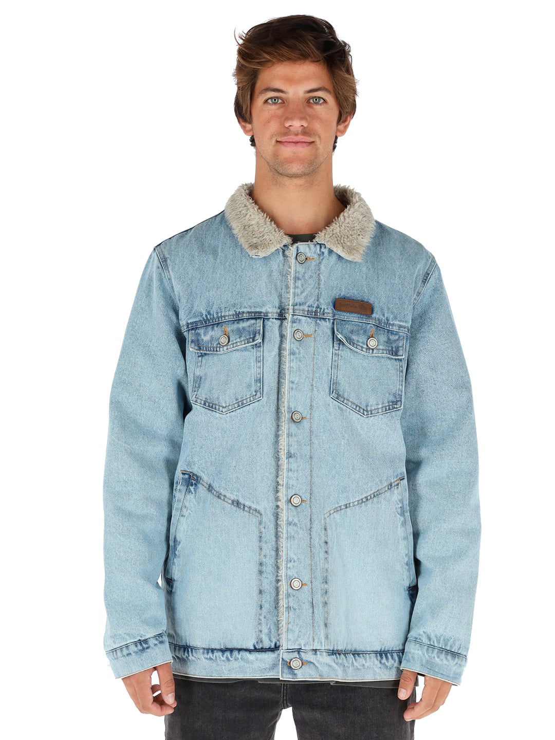 CHAQUETA FORESTA I3 CELESTE - LANA JASPEADO HOMBRE - 1