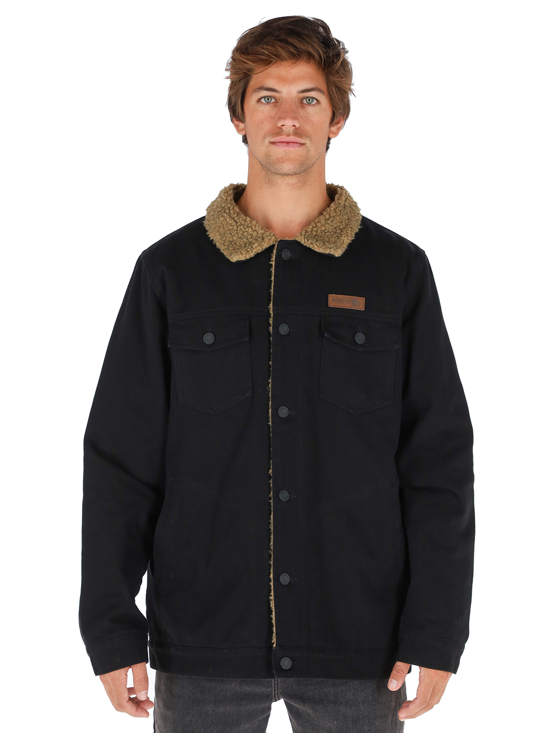 CHAQUETA FORESTA I3 NEGRO - MOSTAZA JASPEADO HOMBRE - 1