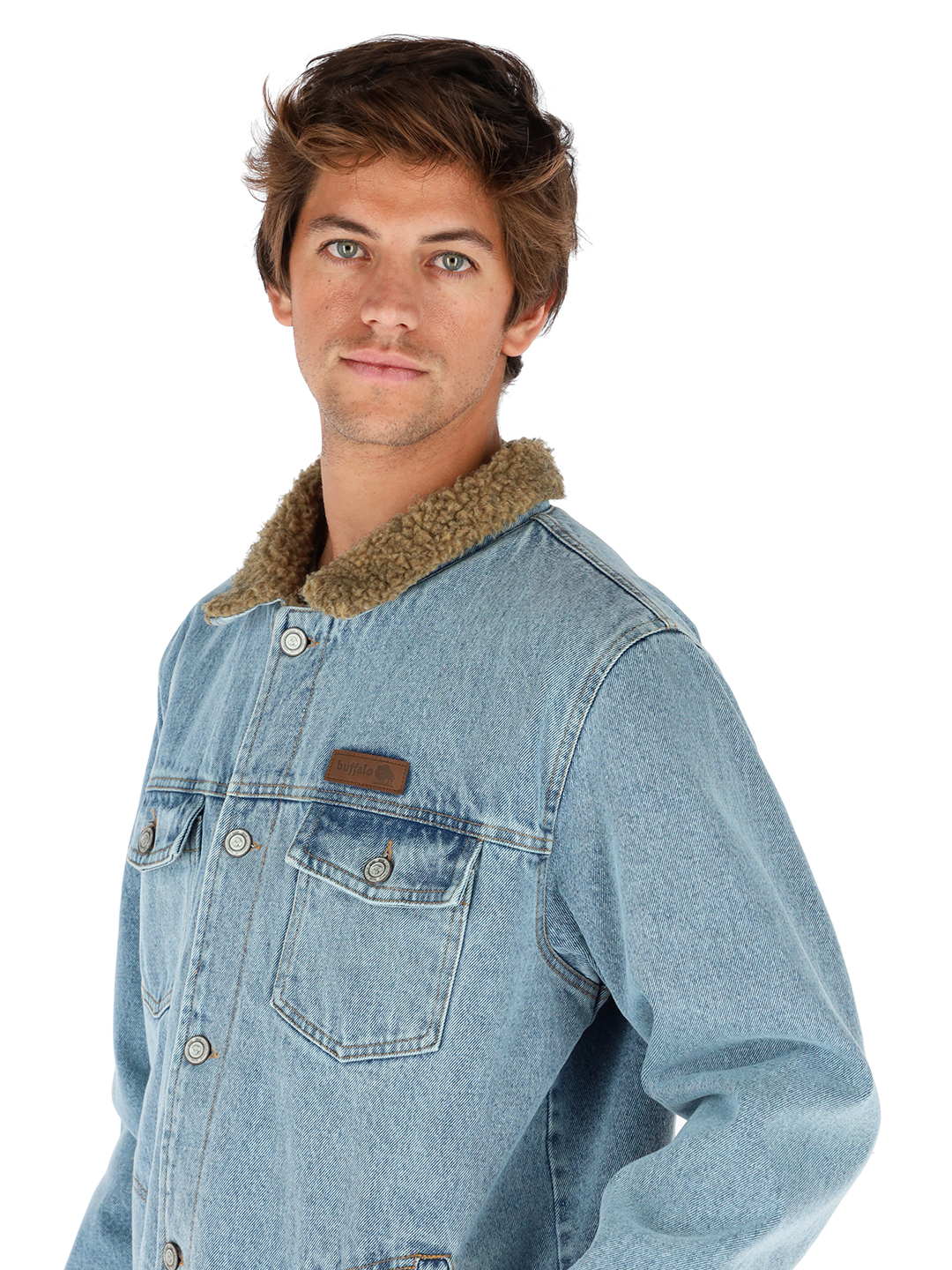 CHAQUETA FORESTA I3 CELESTE - MOSTAZA JASPEADO HOMBRE - 3