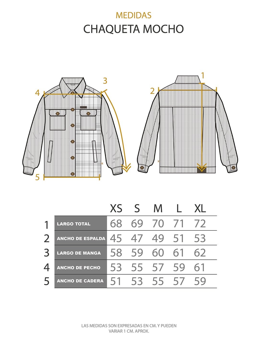 CHAQUETA MOCHO MOSTAZA MUJER - 5
