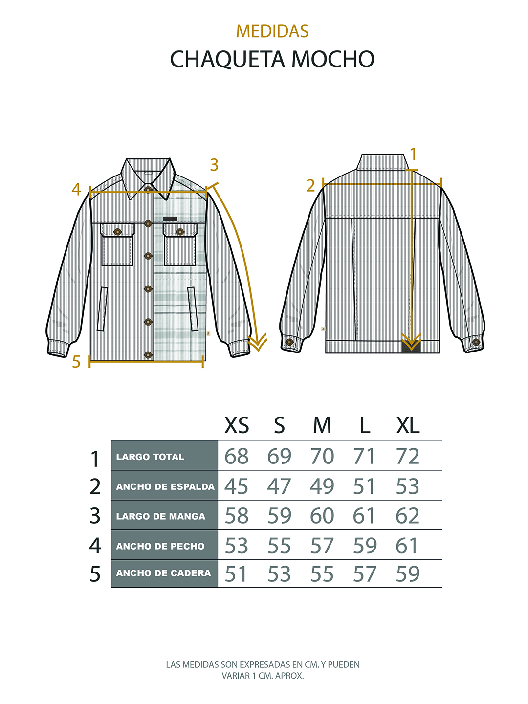 CHAQUETA MOCHO MOSTAZA MUJER - 5