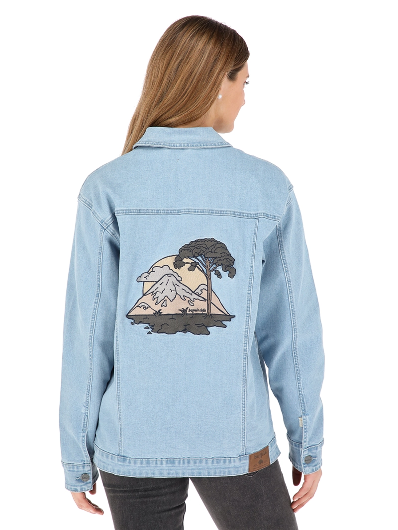 CHAQUETA PLOMO CELESTE MUJER - 3
