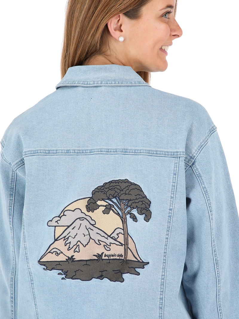 CHAQUETA PLOMO CELESTE MUJER - 4