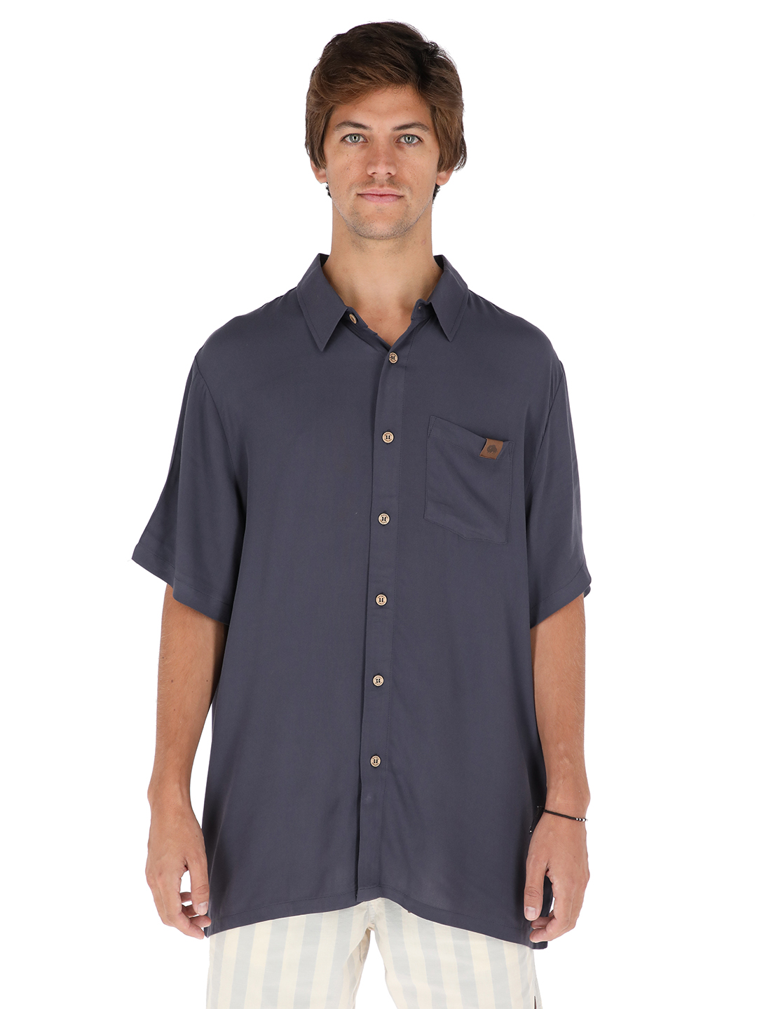 GUAYABERA PETEROA GRIS OSCURO HOMBRE - 1