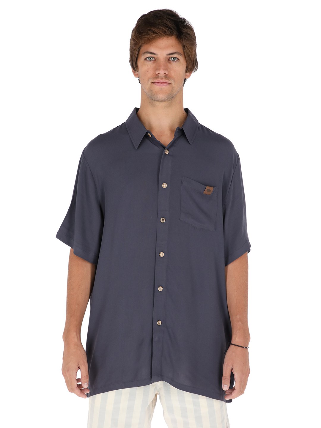 GUAYABERA PETEROA GRIS OSCURO HOMBRE - 1