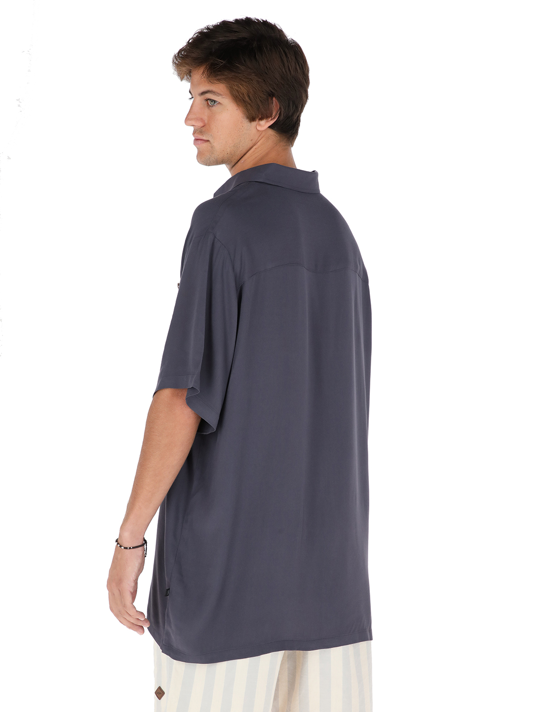 GUAYABERA PETEROA GRIS OSCURO HOMBRE - 3