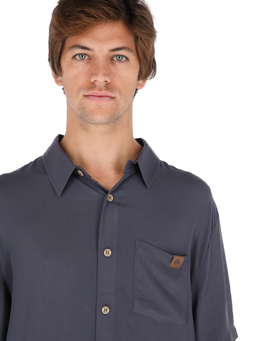 GUAYABERA PETEROA GRIS OSCURO HOMBRE - 4