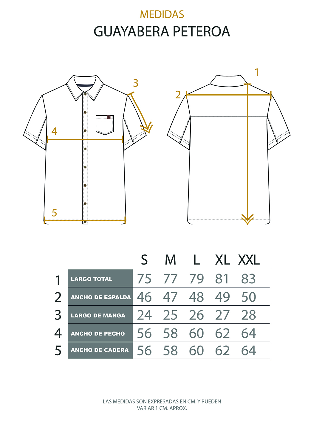 GUAYABERA PETEROA GRIS OSCURO HOMBRE - 5