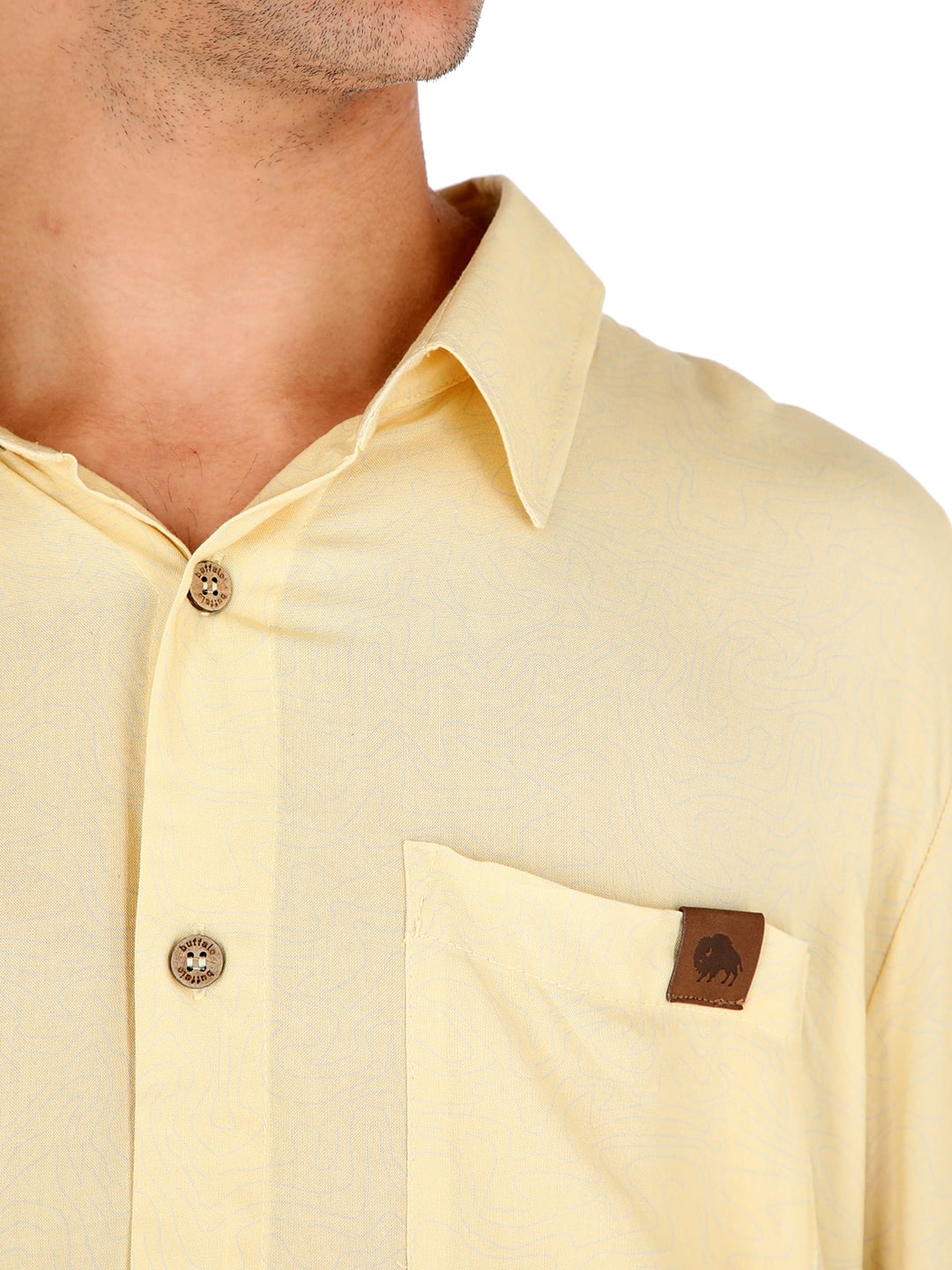 GUAYABERA PETEROA AMARILLO PRINT HOMBRE - 4