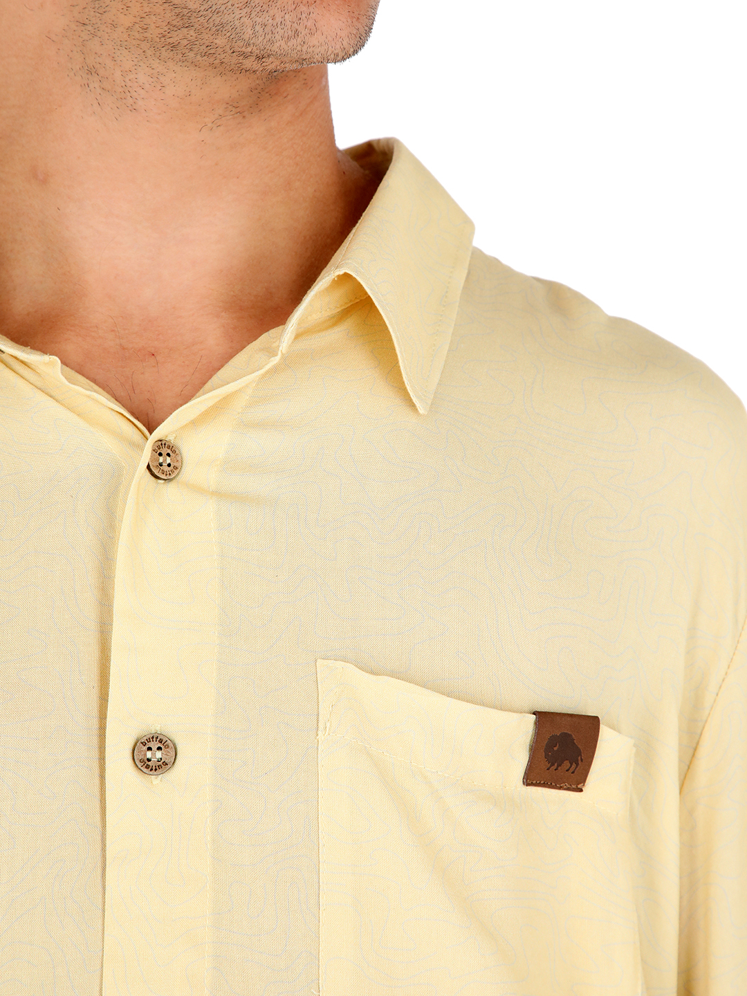 GUAYABERA PETEROA AMARILLO PRINT HOMBRE - 4