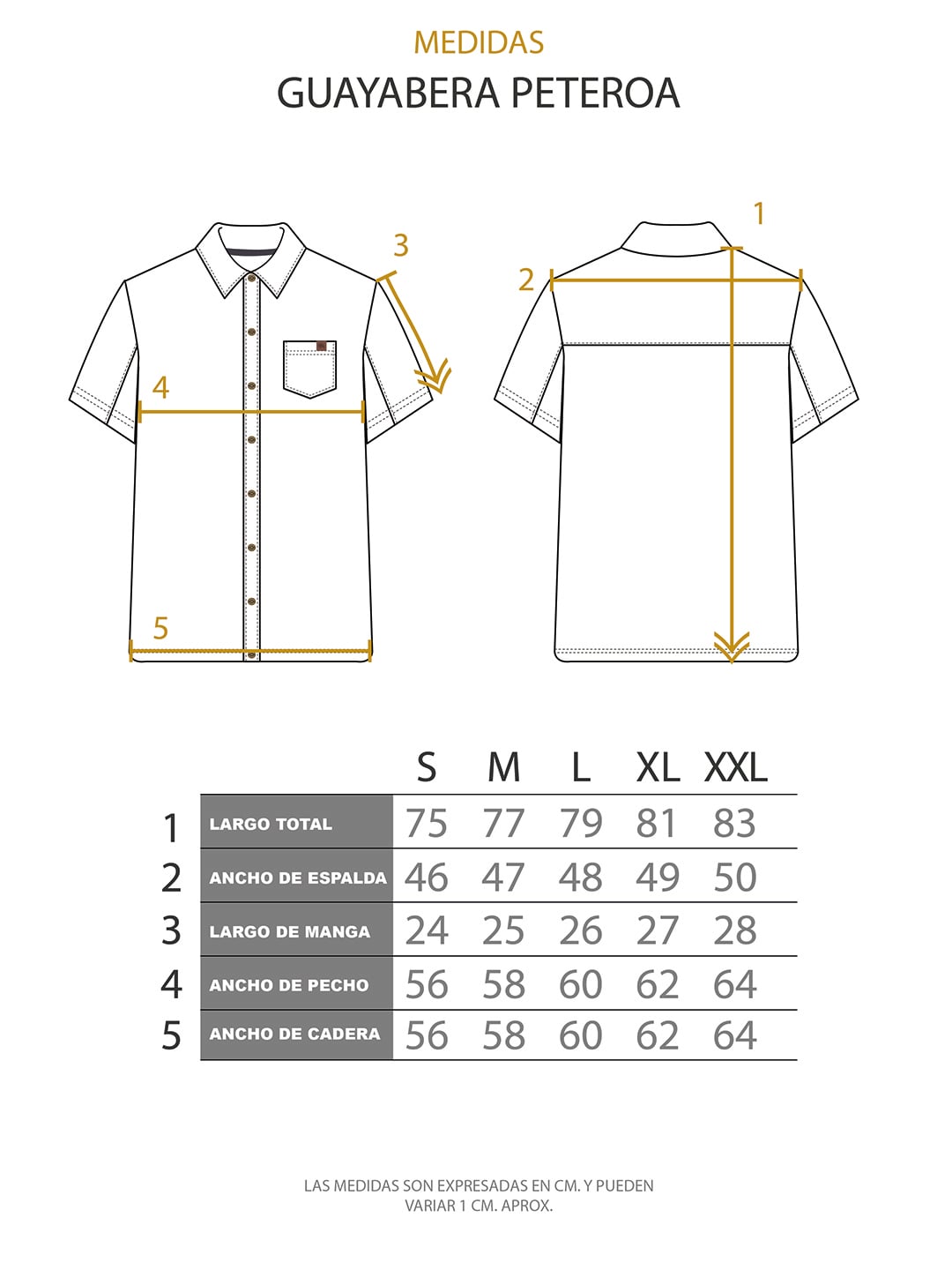 GUAYABERA PETEROA AMARILLO PRINT HOMBRE - 5