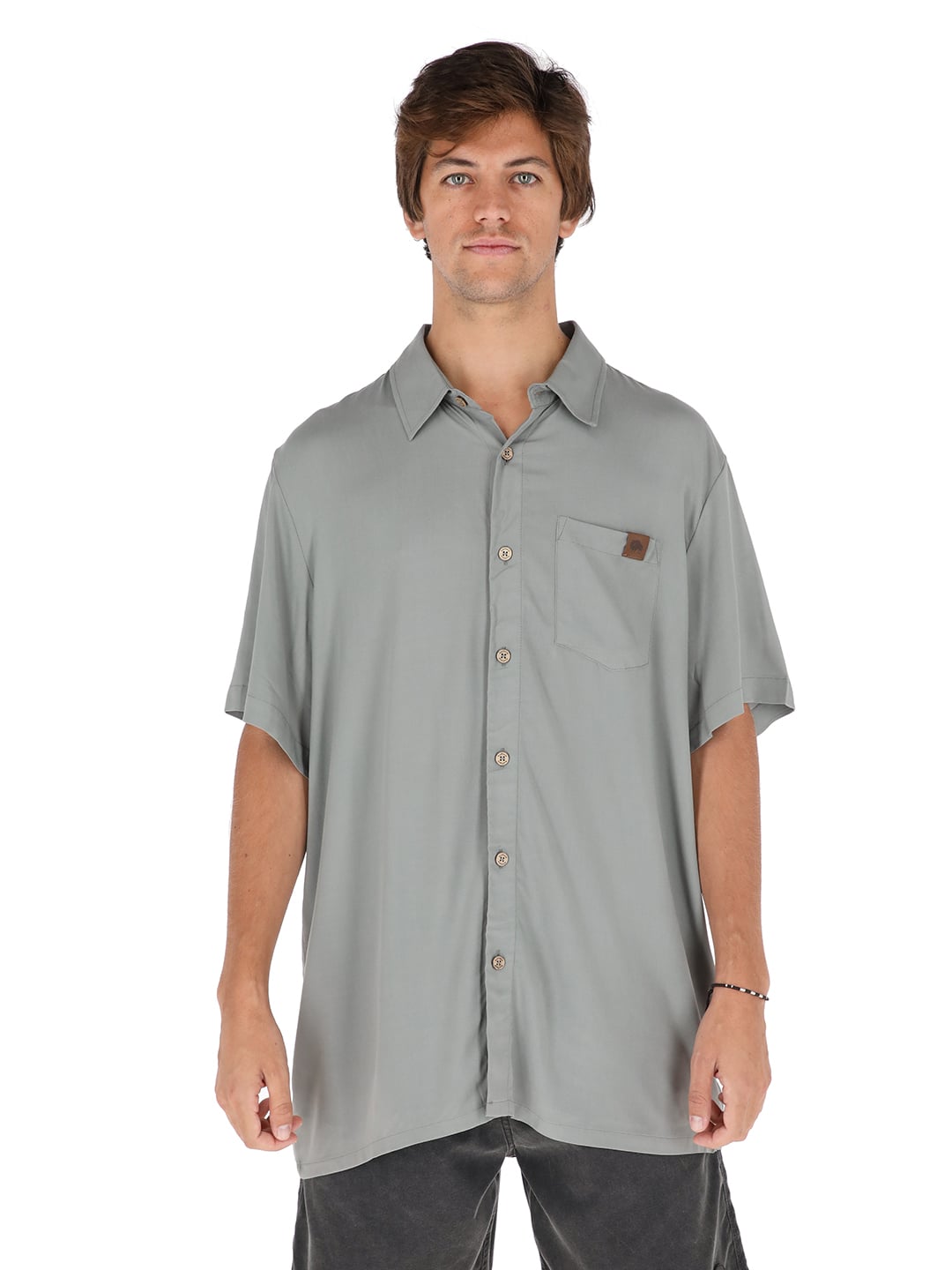 GUAYABERA PETEROA GRIS CLARO HOMBRE - 1