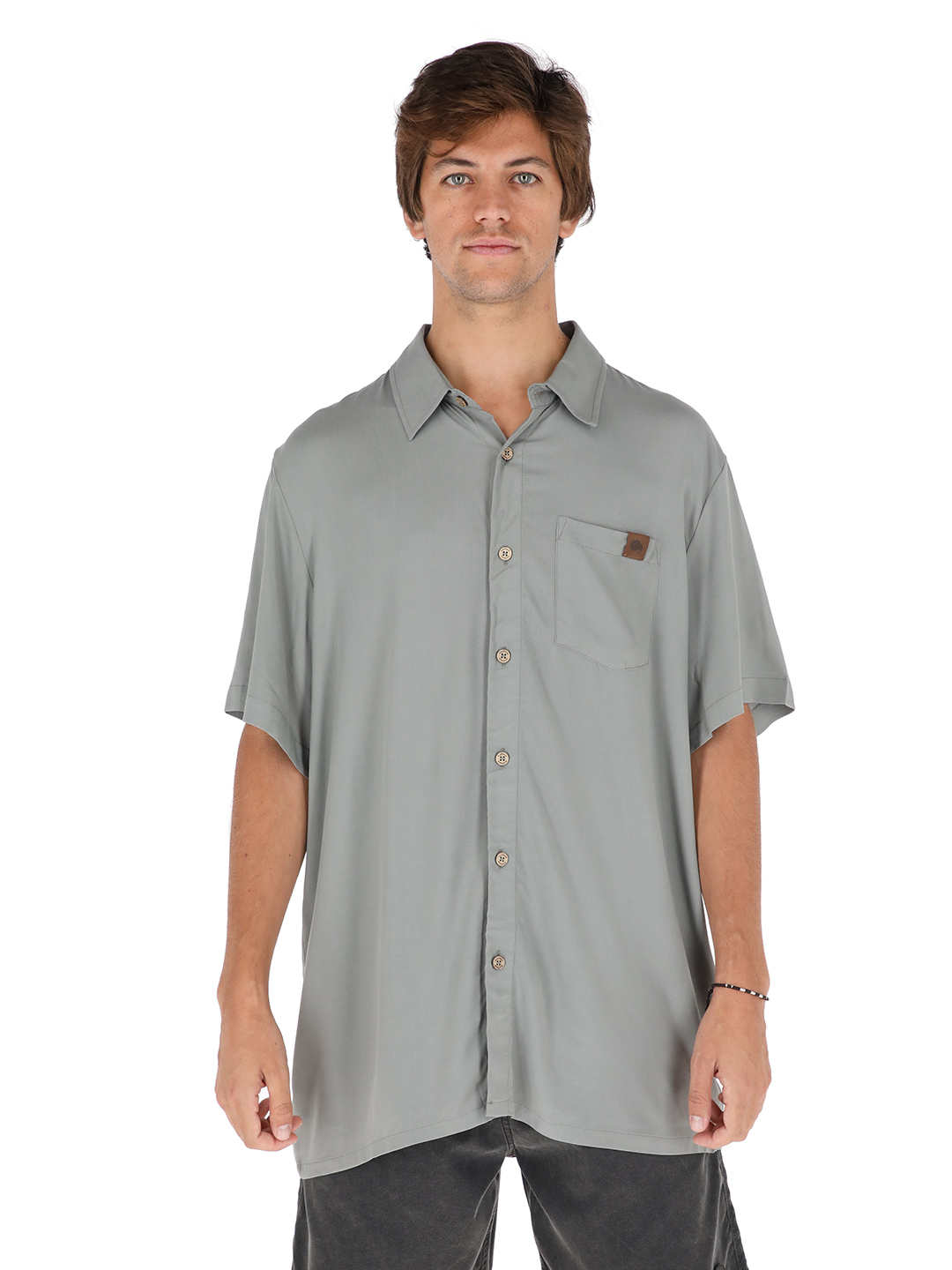 GUAYABERA PETEROA GRIS CLARO HOMBRE - 1